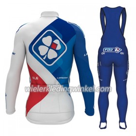 Set Fietsshirt Lange Mouw + Lange Koersbroek 2017 FDJ N001